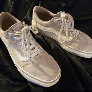 Vans Men's Beige Canvas Sneakers